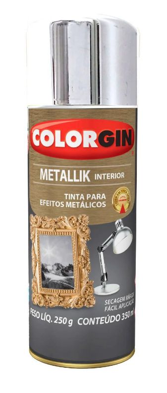 SPRAY METALLIK CROMADO 350ML - COLORGIN