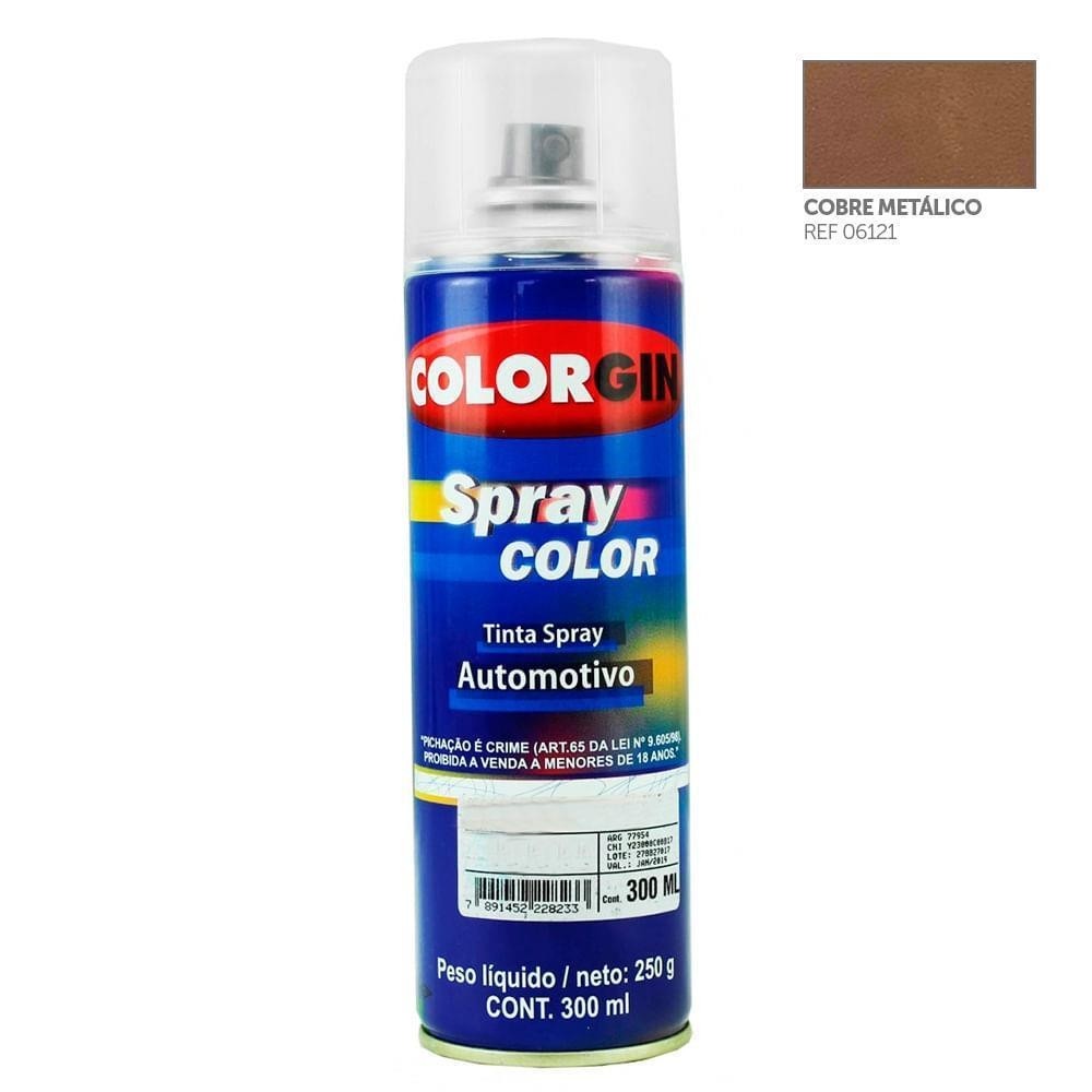 SPRAY COBRE METALIZADO 300ML - COLORGIN