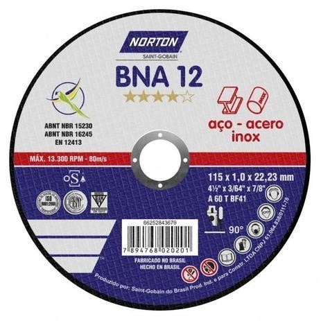 DISCO CORTE BNA12 - 115X1X22,2 - NORTON